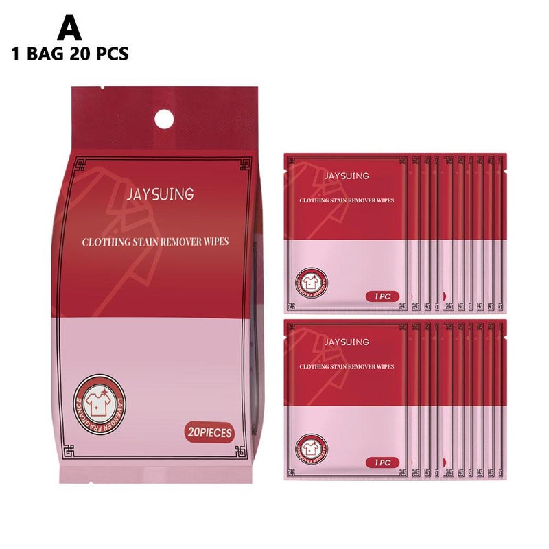 Clothing Stain Removal Wipes - Deep Cleaning of Stubborn Stains and Color Protecting Clothing Cleaning Wipes